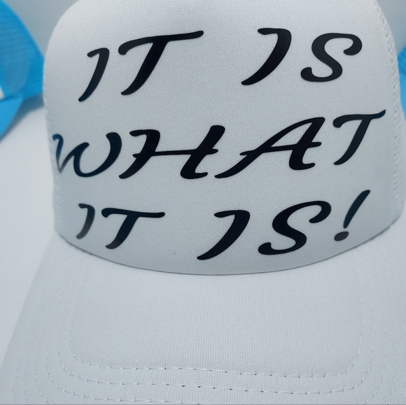 Funny Trucker Hat Snapback Meshback Trucker Hats (It is what it is) - Picture 14 of 16